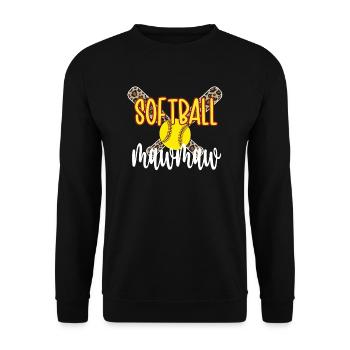 Mawmaw Oma Eines Softballspieler Softball Mawmaw - Unisex Pullover - Schwarz - Vorne - Alina (178cm) & Michal (187cm)
