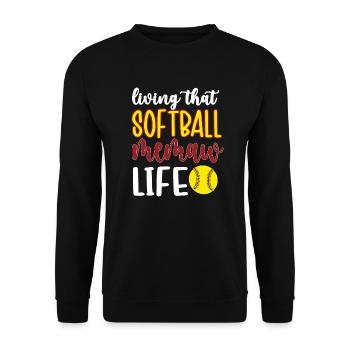 Memaw Grandma By Softball Player Softball Memaw - Unisex Sweatshirt - black - Front - Alina (178cm) & Michal (187cm)