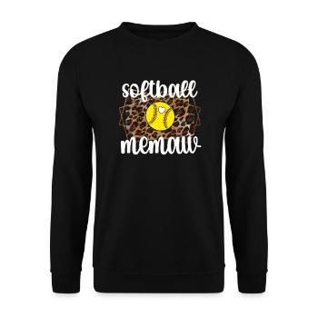 Memaw Grandma By Softball Player Softball Memaw - Unisex Sweatshirt - black - Front - Alina (178cm) & Michal (187cm)