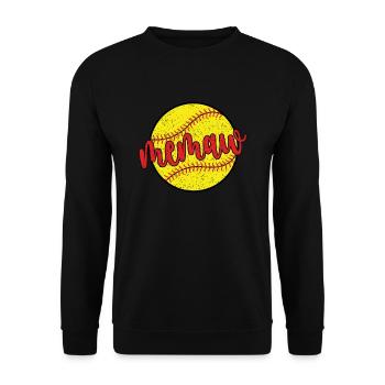 Memaw Grandma Of a Softball Player Softball Memaw - Unisex Sweatshirt - black - Front - Alina (178cm) & Michal (187cm)