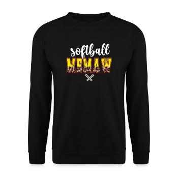 Memaw Grandma Of a Softball Player Softball Memaw - Unisex Sweatshirt - black - Front - Alina (178cm) & Michal (187cm)