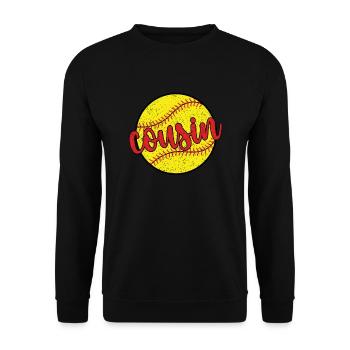 Fier cousin de softball d’un joueur de softball - Sweat-shirt Unisexe - noir - Devant - Alina (178cm) & Michal (187cm)