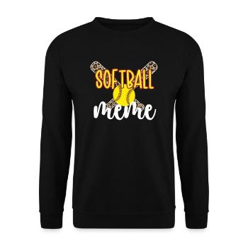 Meme Grandma of a Softball Player Softball Meme - Unisex Sweatshirt - black - Front - Alina (178cm) & Michal (187cm)