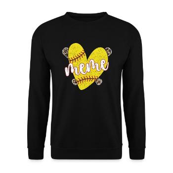 Meme Oma Eines Softballspieler Softball Meme - Unisex Pullover - Schwarz - Vorne - Alina (178cm) & Michal (187cm)