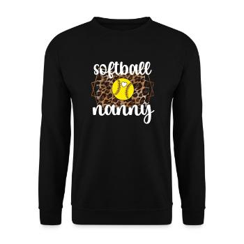 Nounou Mamie De Joueur De Softball Nounou De Softball - Sweat-shirt Unisexe - noir - Devant - Alina (178cm) & Michal (187cm)