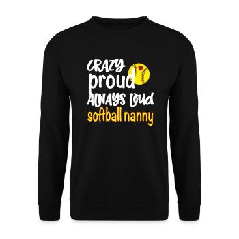 Nounou Grand-mère Par Joueur de Softball Softball Nounou - Sweat-shirt Unisexe - noir - Devant - Alina (178cm) & Michal (187cm)