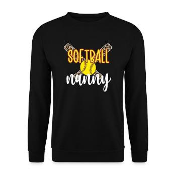 Nanny Grandma Of A Softball Player Softball Nanny - Unisex Sweatshirt - black - Front - Alina (178cm) & Michal (187cm)
