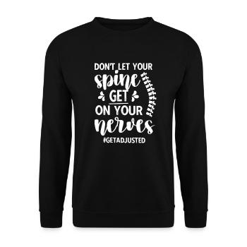 Chiropraticien Chiropraticien Chiropraticien - Sweat-shirt Unisexe - noir - Devant - Alina (178cm) & Michal (187cm)
