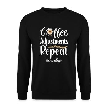 Proud Chiropractor Chiropractic Gift - Unisex Sweatshirt - black - Front - Alina (178cm) & Michal (187cm)