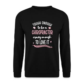 Proud Chiropractor Chiropractic Gift - Unisex Sweatshirt - black - Front - Alina (178cm) & Michal (187cm)