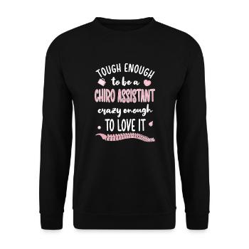 Chiropraktischer Assistent Chiropraktik-Assistent - Unisex Pullover - Schwarz - Vorne - Alina (178cm) & Michal (187cm)