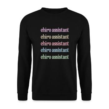Chiropraktischer Assistent Chiropraktik Assistent - Unisex Pullover - Schwarz - Vorne - Alina (178cm) & Michal (187cm)
