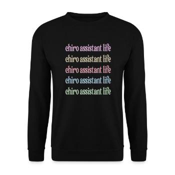 Chiropraktischer Assistent Chiropraktik Assistent - Unisex Pullover - Schwarz - Vorne - Alina (178cm) & Michal (187cm)