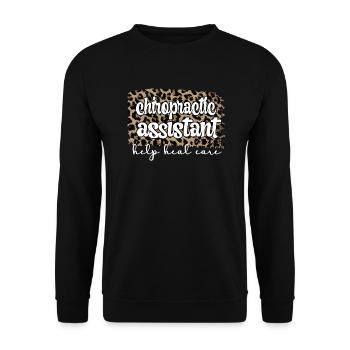 Chiropraktischer Assistent Chiropraktik-Assistent - Unisex Pullover - Schwarz - Vorne - Alina (178cm) & Michal (187cm)