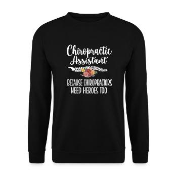 Chiropraktischer Assistent Chiropraktik-Assistent - Unisex Pullover - Schwarz - Vorne - Alina (178cm) & Michal (187cm)