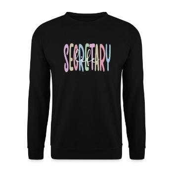 Proud Secretary Appreciation Office Worker - Unisex Sweatshirt - black - Front - Alina (178cm) & Michal (187cm)