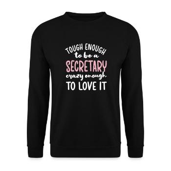 Best Secretary Appreciation Office Worker - Unisex Sweatshirt - black - Front - Alina (178cm) & Michal (187cm)