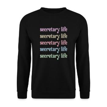 Best Secretary Appreciation Office Worker - Unisex Sweatshirt - black - Front - Alina (178cm) & Michal (187cm)