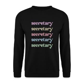 Best Secretary Appreciation Office Worker - Unisex Sweatshirt - black - Front - Alina (178cm) & Michal (187cm)