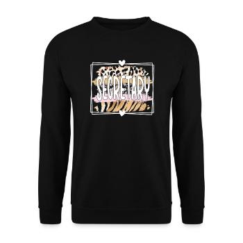 Best Secretary Appreciation Office Worker - Unisex Sweatshirt - black - Front - Alina (178cm) & Michal (187cm)
