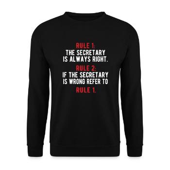 Secretary Gift Office Worker Appreciation - Unisex Sweatshirt - black - Front - Alina (178cm) & Michal (187cm)