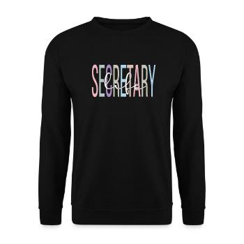 Secretary Proud office workers Appreciation - Unisex Sweatshirt - black - Front - Alina (178cm) & Michal (187cm)