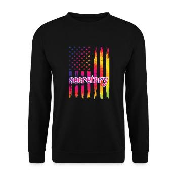Secretary Proud office workers Appreciation - Unisex Sweatshirt - black - Front - Alina (178cm) & Michal (187cm)