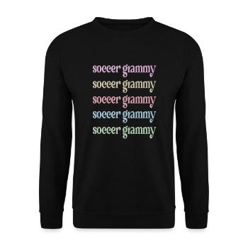 Grammy Oma Von Fußballspieler Fußball Grammy - Unisex Pullover - Schwarz - Vorne - Alina (178cm) & Michal (187cm)