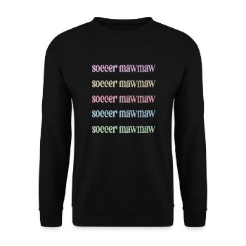 Mawmaw Grand-mère de joueur de football Mawmaw - Sweat-shirt Unisexe - noir - Devant - Alina (178cm) & Michal (187cm)