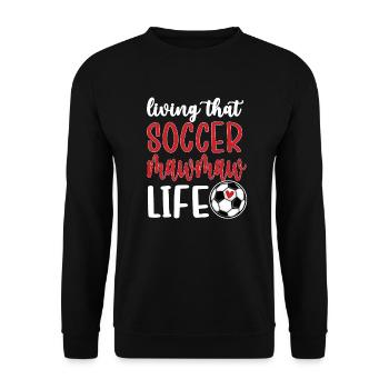 Mawmaw Grand-mère de joueur de football Mawmaw - Sweat-shirt Unisexe - noir - Devant - Alina (178cm) & Michal (187cm)