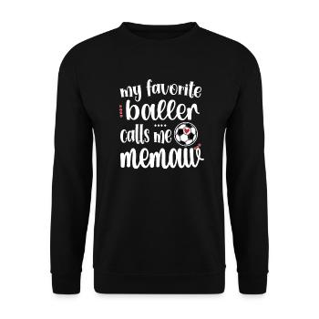 Fier Memaw grand-mère du joueur de football Soccer Memaw - Sweat-shirt Unisexe - noir - Devant - Alina (178cm) & Michal (187cm)