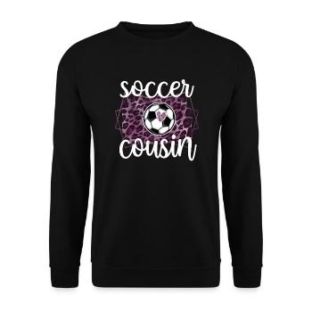 Best Soccer Cousin Of A Soccer Player Cousin Gift - Unisex Pullover - Schwarz - Vorne - Alina (178cm) & Michal (187cm)