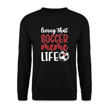 Proud Soccer Meme Grandma Of Soccer Player Meme - Unisex Pullover - Schwarz - Vorne - Alina (178cm) & Michal (187cm)