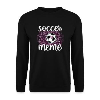 Proud Soccer Meme Grandma Of Soccer Player Meme - Unisex Pullover - Schwarz - Vorne - Alina (178cm) & Michal (187cm)