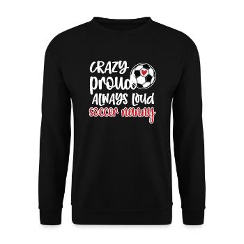Fier footballeur nounou grand-mère de joueur de football nounou - Sweat-shirt Unisexe - noir - Devant - Alina (178cm) & Michal (187cm)