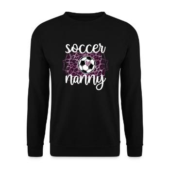 Fière nounou de football Grand-mère de la joueuse de football nounou - Sweat-shirt Unisexe - noir - Devant - Alina (178cm) & Michal (187cm)