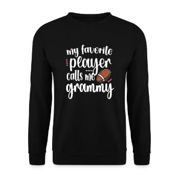 Football Grammy Grandma Of Football Player Grammy - Unisex Sweatshirt - black - Front - Alina (178cm) & Michal (187cm)