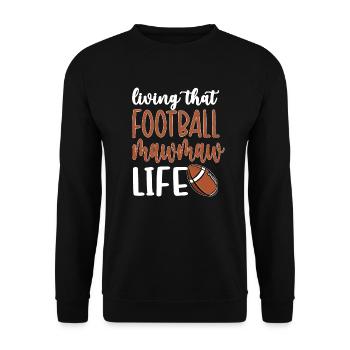Football Mawmaw Grand-mère du joueur de football Mawmaw - Sweat-shirt Unisexe - noir - Devant - Alina (178cm) & Michal (187cm)