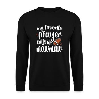 Football Mawmaw Grandma Of Football Player Mawmaw - Unisex Pullover - Schwarz - Vorne - Alina (178cm) & Michal (187cm)
