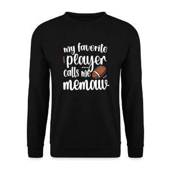 Football Memaw Grand-mère du joueur de football Memaw - Sweat-shirt Unisexe - noir - Devant - Alina (178cm) & Michal (187cm)