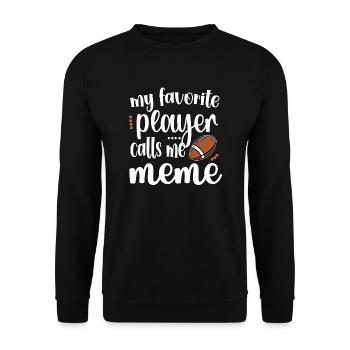 Mème de football Grand-mère de joueur de football mème - Sweat-shirt Unisexe - noir - Devant - Alina (178cm) & Michal (187cm)
