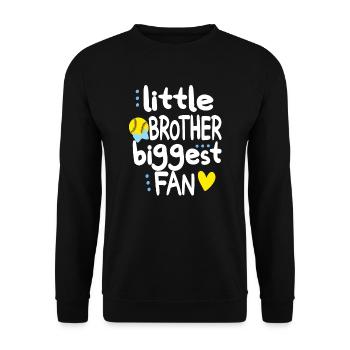 Little Softball Brother Of A Softball Player Bro - Unisex Pullover - Schwarz - Vorne - Alina (178cm) & Michal (187cm)