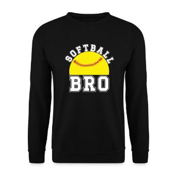 Fier frère de softball d’un frère joueur de softball - Sweat-shirt Unisexe - noir - Devant - Alina (178cm) & Michal (187cm)