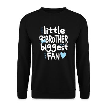 Proud football brother of a football player - Unisex Sweatshirt - black - Front - Alina (178cm) & Michal (187cm)