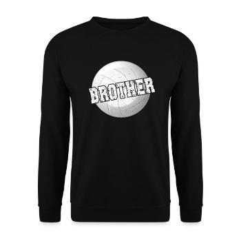 Proud volleyball brother Volleyball player brother - Unisex Sweatshirt - black - Front - Alina (178cm) & Michal (187cm)
