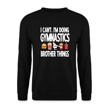 Drôle de gymnastique Frère d’un frère gymnaste - Sweat-shirt Unisexe - noir - Devant - Alina (178cm) & Michal (187cm)