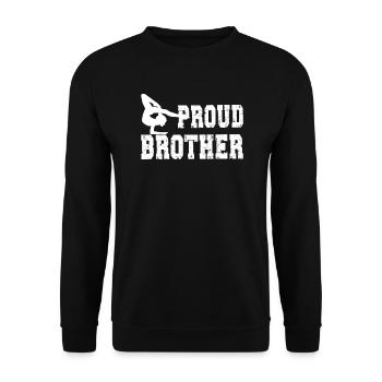 Proud Gymnastics Brother Gymnast Brother Gifts - Unisex Sweatshirt - black - Front - Alina (178cm) & Michal (187cm)