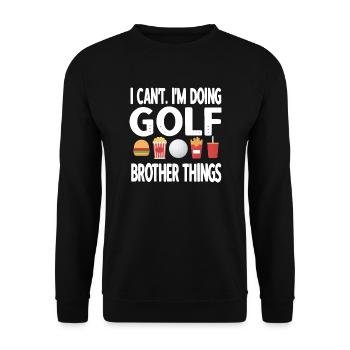 Golf Frère D’un Golfeur Golfeur Frère - Sweat-shirt Unisexe - noir - Devant - Alina (178cm) & Michal (187cm)