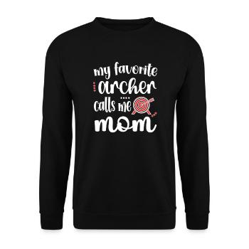 Best Archery Mom Of Archer Mother - Unisex Sweatshirt - black - Front - Alina (178cm) & Michal (187cm)