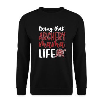 Best Archery Mom Of Archer Mother - Unisex Sweatshirt - black - Front - Alina (178cm) & Michal (187cm)